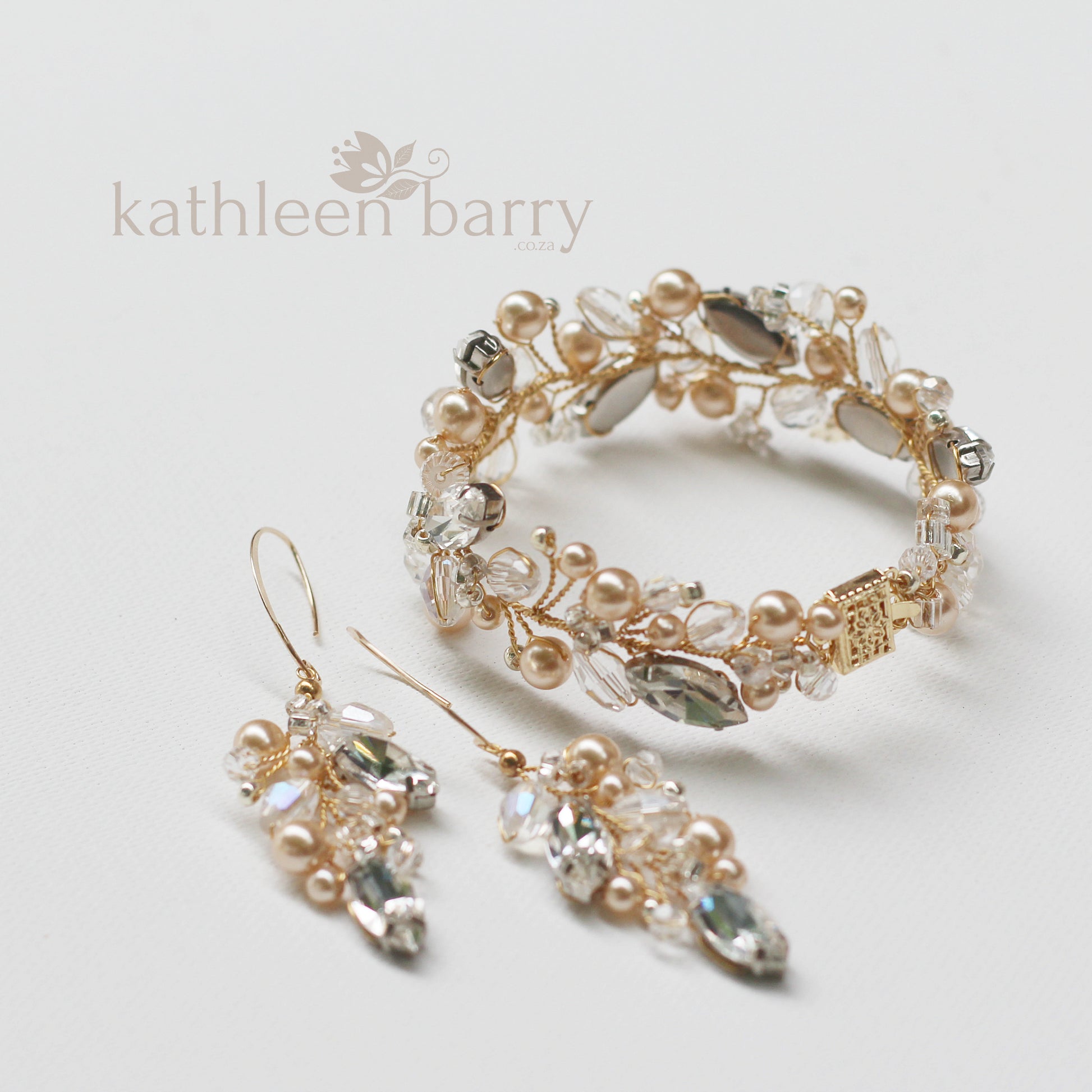 wedding jewellery set online bridal bracelet earrings gold