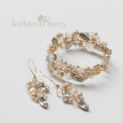 wedding jewellery set online bridal bracelet earrings gold