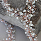 Adele rhinestone, crystal & pearl jeweled barefoot sandals - Rose gold, gold or silver, per Pair