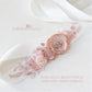 Amelia Wedding dress sash / belt - Blush pink / ivory cream / white - Color customization available