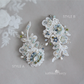 Ana dainty lace hair clip - sage green & pale blues - custom colors to order (two styles available)