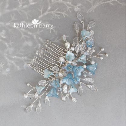 Anli hair comb - Floral hairpiece custom color variations available