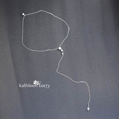 Back drop wedding dress open necklace bridal jewellery