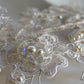 Carmen Lace bridal hairpiece clip  - Lace, pearl and metallic color options available