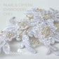 Ciara Lace bridal hairpiece clip  - Lace, pearl and metallics (optional) colors available