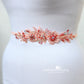 Sara beaded lace belt with floral detail - Custom colors to order
