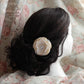 Hair flower - dual purpose, hair clip and brooch attachment - various color options & sizes  Rhinestone crystal & pearl detailing