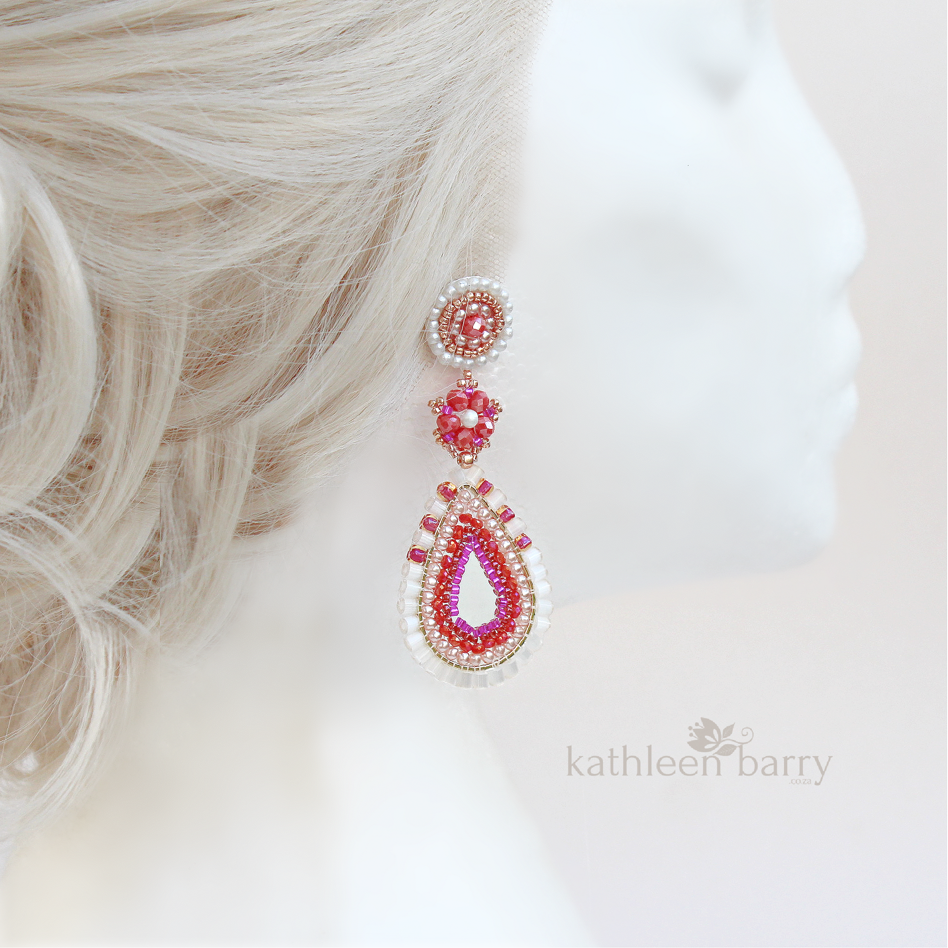 Hot pink cheap pageant earrings