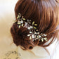 Fallon Crystal & Pearl Organic Hair Vine Floral Spray, Wedding Hair Accessories