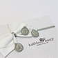 Dainty mandala earrings - seafoam and silver - Colors to order - Limited edition