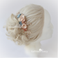 Laetitia floral hair comb rose gold, gold or silver burgundy & blush pink - Custom colors to order