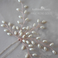 Grace Czech glass pearl Bridal hair pin, gold, rose gold, bright copper or silver finish