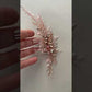 Gillian feathered leaf Rose gold bright copper hairpiece - available in Rose gold, Gold or Silver