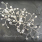 Olivia Bridal Hair Piece comb - Crystal & or Pearl - Color options silver or gold, pearl options, white, ivory soft pink/blush
