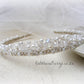 Natalie Bridal tiara, crystal and pearl - options of silver, gold or rose gold wirework.