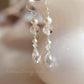 Clare Earrings Crystal & Pearl Gold, silver or rose gold option