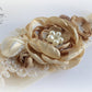 Cafe Latte Wedding Dress sash - Belt - floral bridal sash
