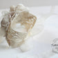 Lace wrist corsage - Oyster taupe pebble wedding accessories - Mother of the Bride - Bridesmaid - Prom - Matric dance