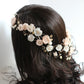 Melissa Bridal crown blush pink and ivory, rose gold toned, flower crown / wreath