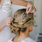 Olivia Bridal Hair Piece comb - Crystal & or Pearl - Color options silver or gold, pearl options, white, ivory soft pink/blush
