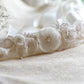 Natalie Wedding dress sash belt - floral with lace - ivory - color options available