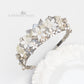 Amy Golden bronze botanical crown with rhinestones and pearls - Colors available