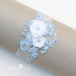 Jess Floral lace garter -  Color options available : pale blue variation