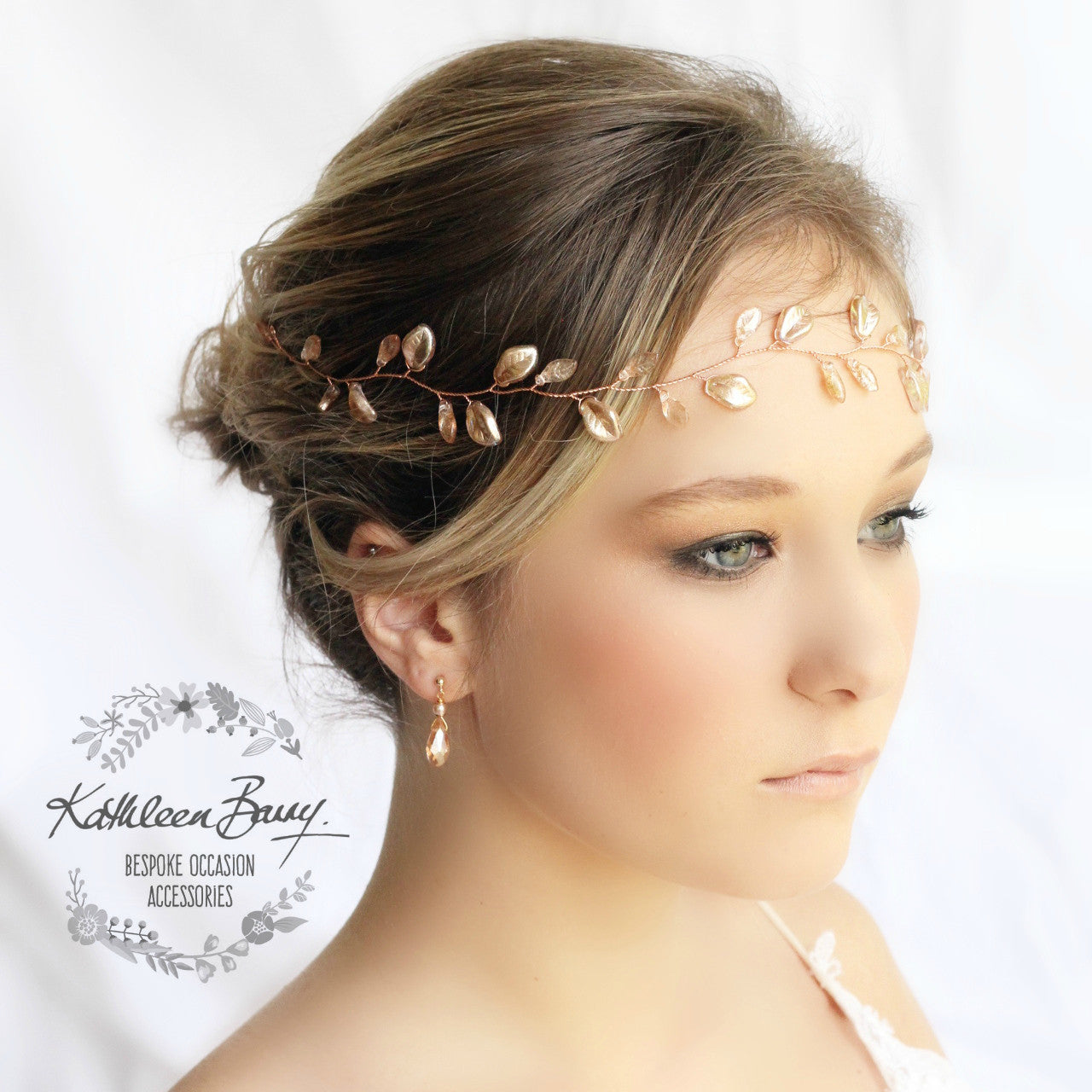Gold leaf sales hair vine