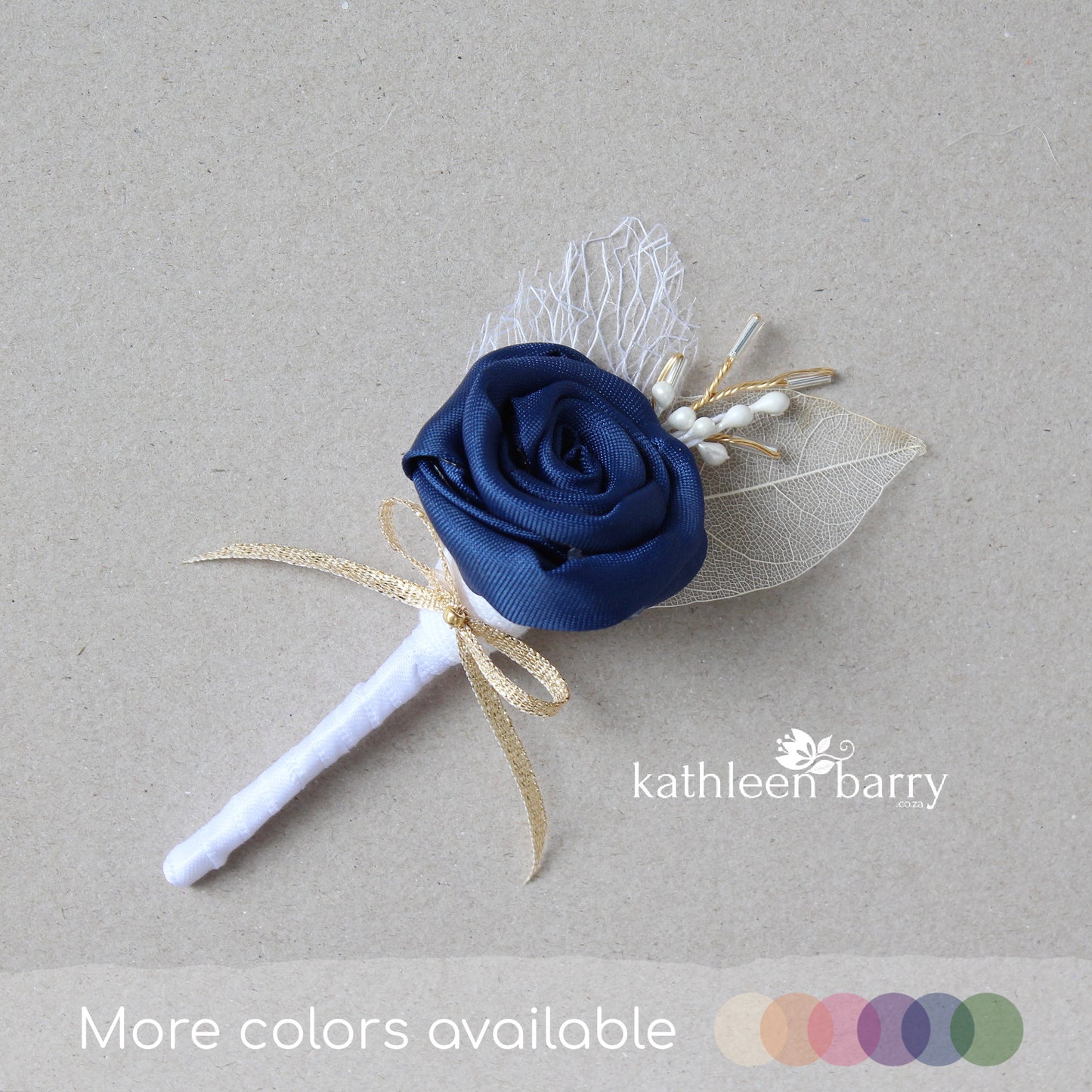 Boutonniere or corsage - lapel pin - Ivory cream - color options available - everlasting