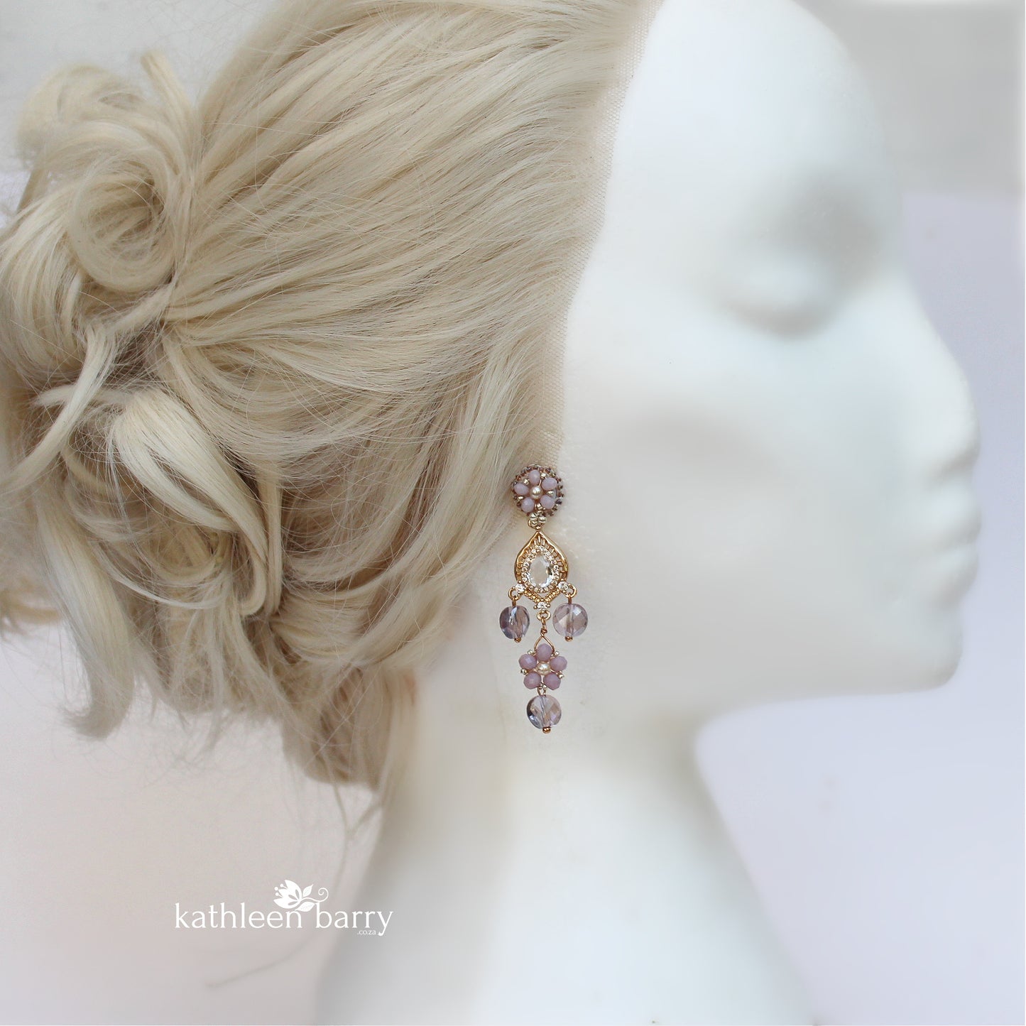 Elise chandelier earrings - assorted colors available - gold finish only Limited stock