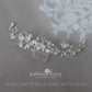 Leonore hair comb vine style wedding floral hairpiece - Assorted finish & color options available