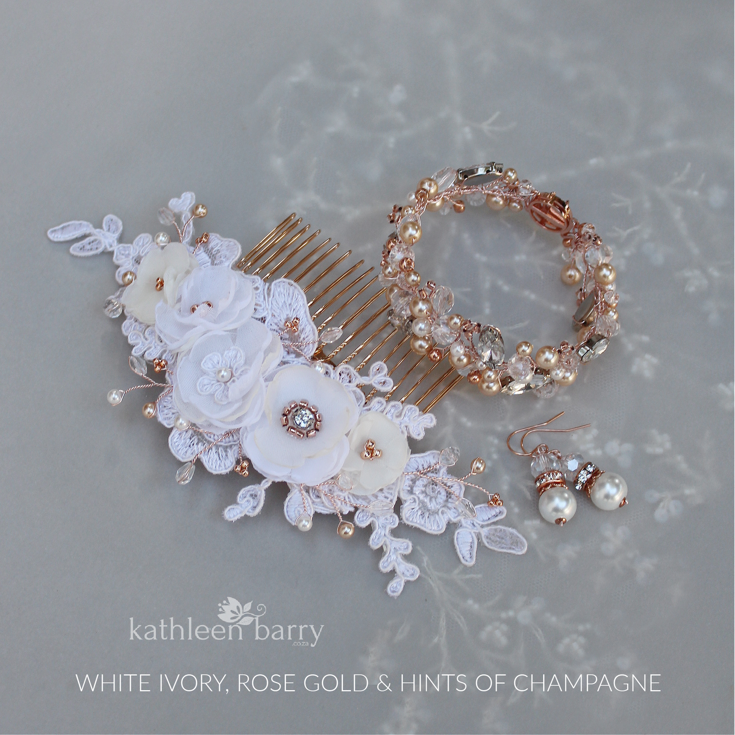Bridal hair clip jewellery set ideas rose gold online shop