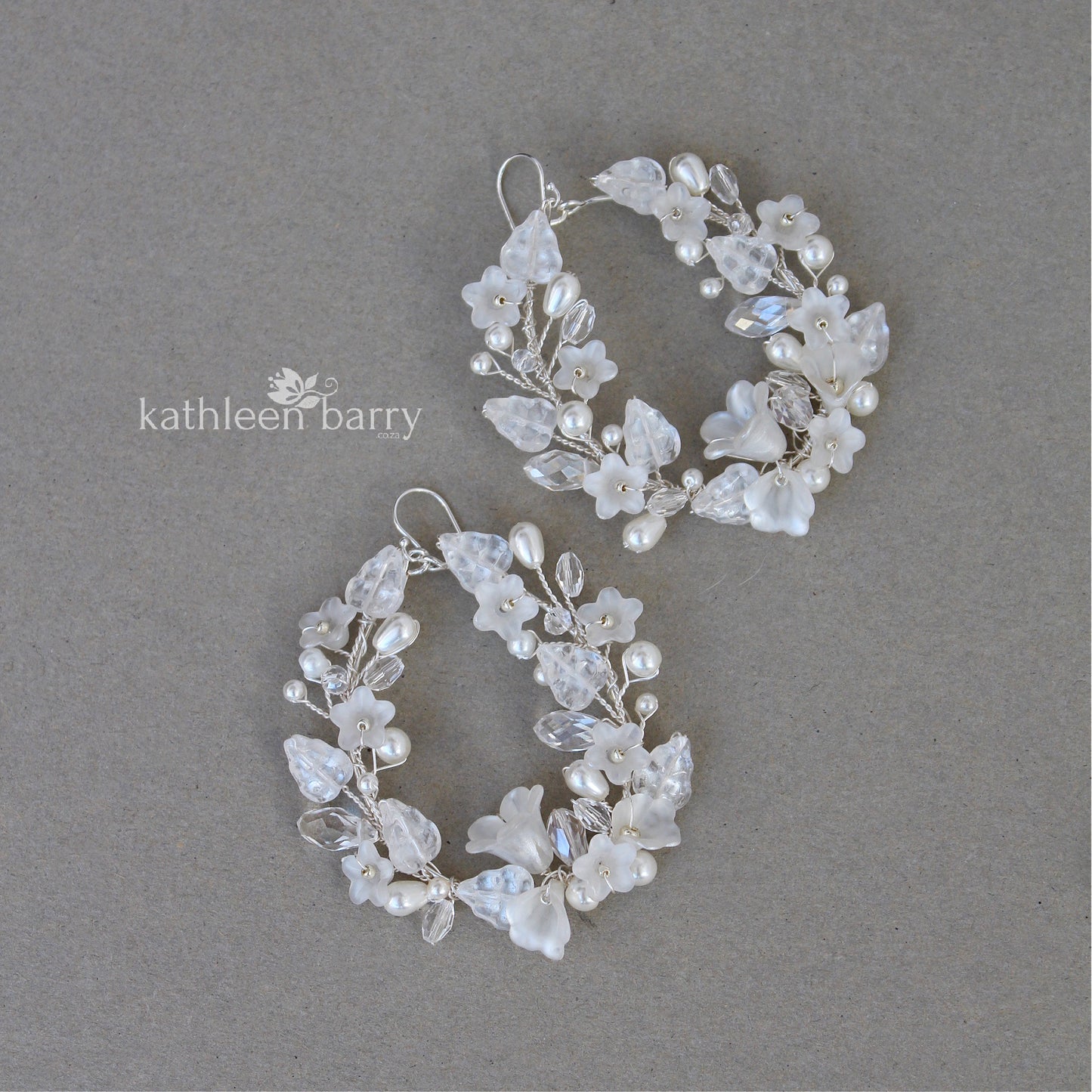 Lisa floral hoop earrings - color & metallic options available - gold, rose gold or silver