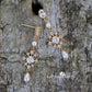 filigree gold pearl drop bridal earrings wedding accessories 