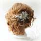 Meredith lace hairpiece - pearl crystal detail - rose gold, gold or silver