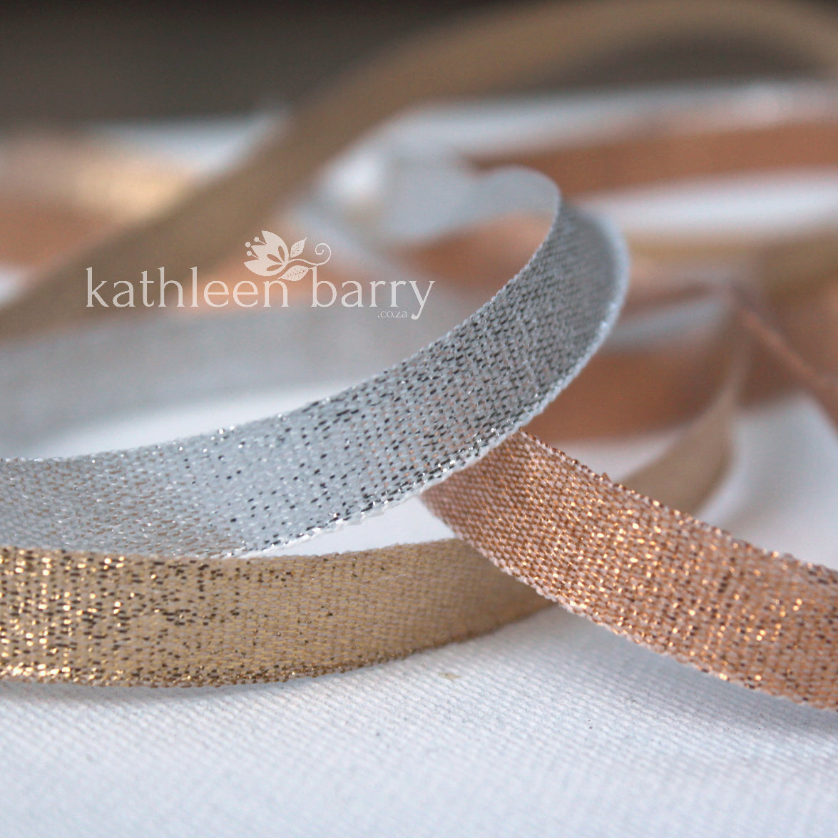 Grace wrist corsage gold silver or rose gold multiple flower lace ribbon options available
