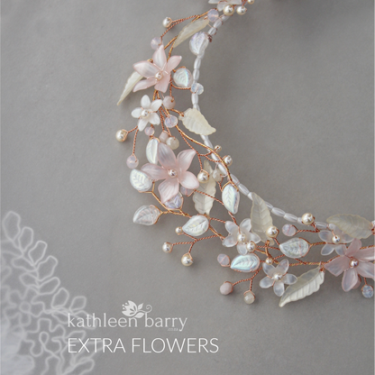 Blythe Iridescent opalescent floral leaf crown - color and finish options available