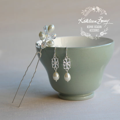 Minette Bridal Pearl hair pin dainty wedding hair accessories - sold individually