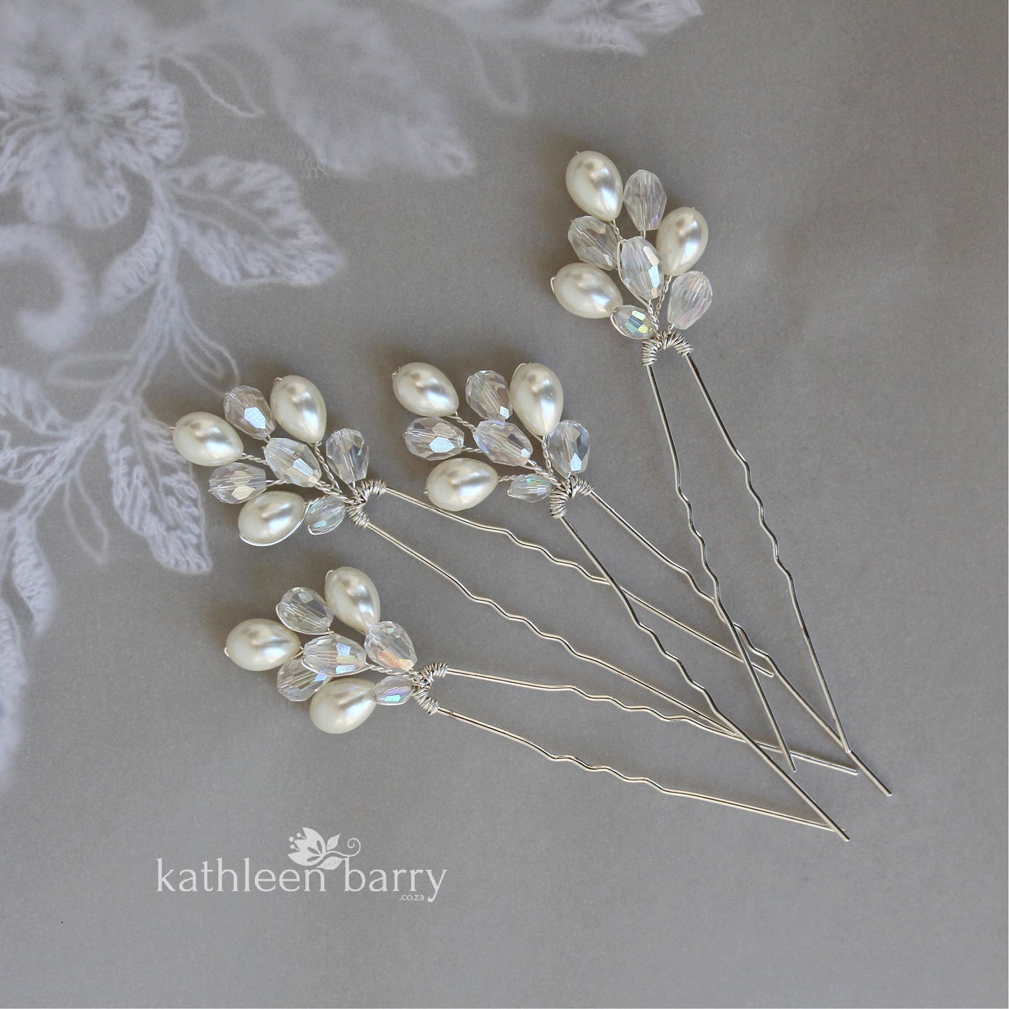 Minette Bridal Pearl hair pin dainty wedding hair accessories - sold individually