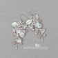 Nadine Earrings - Delicate floral and leaf earrings - Colors to order
