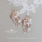 Nadine Earrings - Delicate floral and leaf earrings - Colors to order