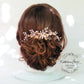 Natalia Floral Spray Crystal, Pearl & Rhinestone Comb - Color options available