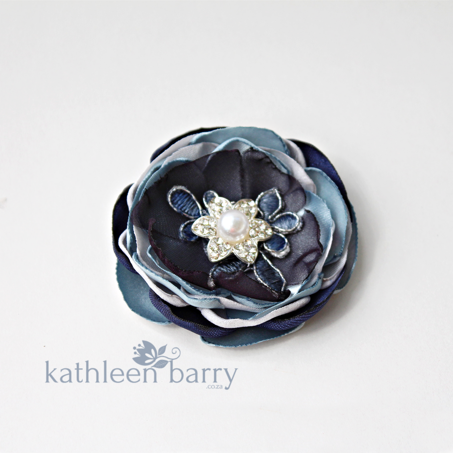 Navy blue hair flower or brooch - Bride, flower girl, bridesmaid, mother of the bride or groom gifts