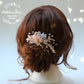 Ntombi Lace bridal hairpiece blush pink rose gold  - wedding hairpiece comb - veil comb