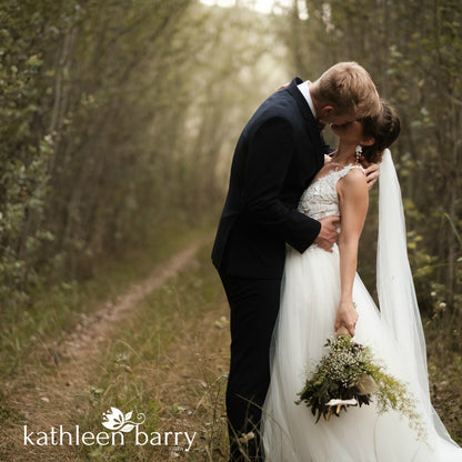 Odette single flower and pearl chandelier earrings -  Color options available