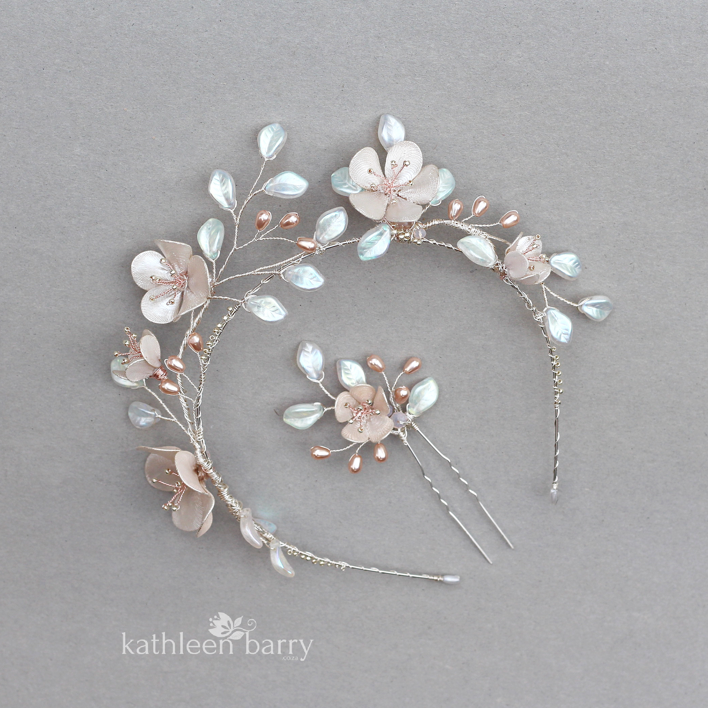 Bespoke blossom hair pin - assorted colors available - Detailed images still to be loaded