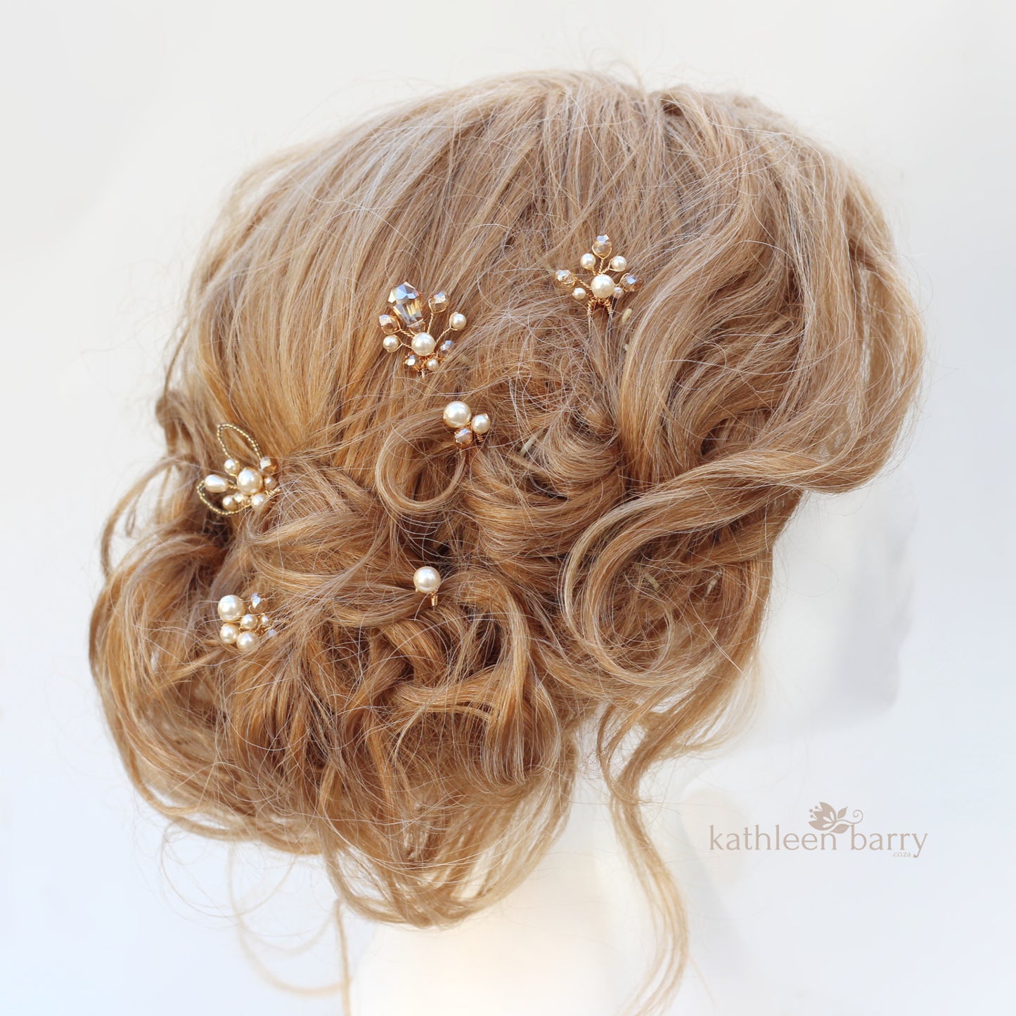 simple pearl hair pin bridal wedding hair ideas