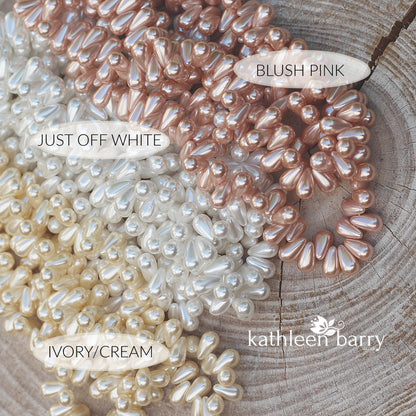 Steph hair vine - Nude & silver floral hair vine - Available in Gold, Silver and Rose gold