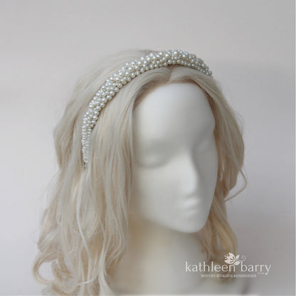 Pearl headband - Bridal Tiara Crown - Color options available