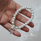 Silver and pearl bracelets Bride or Bridesmaid gift available in White, Ivory/cream or blush pink